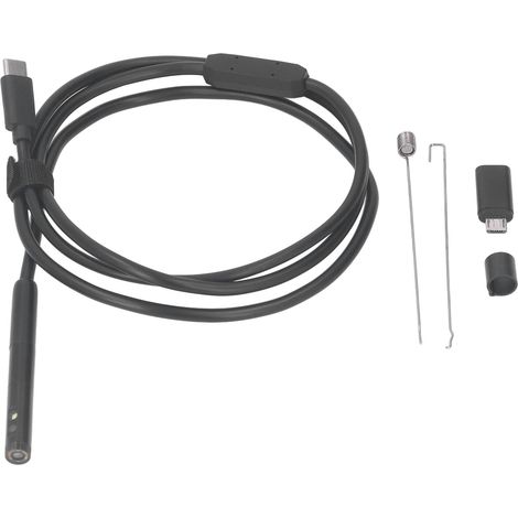 Caméra endoscopique USB C 1920P, double objectif, étanche IP67, Inspection avec câble Semi-rigide pour téléphone portable, 3 mètres (1/5)
