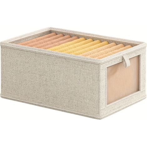 Boîte de rangement pliable pour vêtements, organisateur multifonctionnel pour garde-robe, sous-vêtements, chaussettes et pantalons, peu encombrant (1/5)