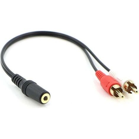 Câble Audio Stéréo 3.5mm Mâle Double Connecteur Auxiliaire Haute Qualité (1/4)