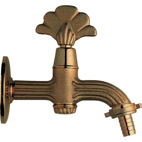 Künstlerischer Wasserhahn für Trinkbrunnen gebürstete Bronzeausführung Idral 005/PN-BR Verchromt - Messing (1/2)