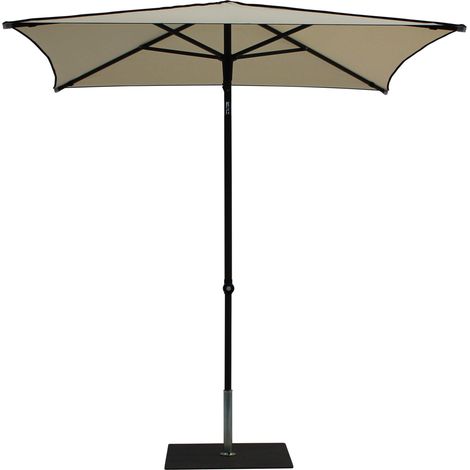 Ombrellone da Giardino 2x2 m Palo Ø38 mm in Alluminio Tessuto Dralon Acrilico Border Ecru (1/5)