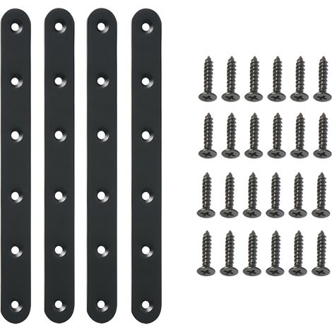 4 Équerres d'Angle Plates 20 CM, Équerre Plate avec Vis (1/5)