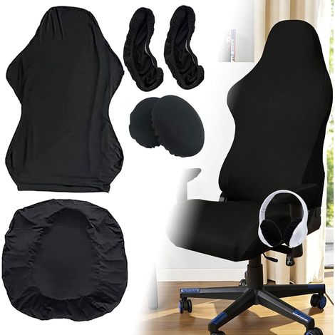 Lot de 6 housses de chaise de jeu - Noir (1/5)