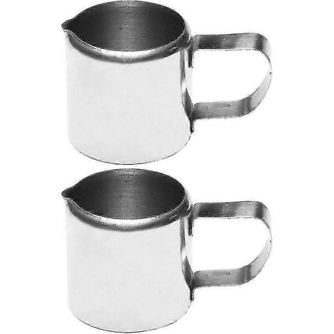 Pichet à crème, 2 pièces en acier inoxydable, pichet à expresso, lait, miel, accessoires de cuisine (1/3)