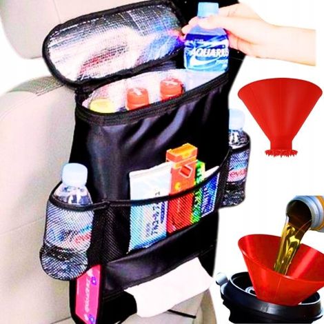 Organisateur de siège auto avec sac isotherme et entonnoir (1/5)