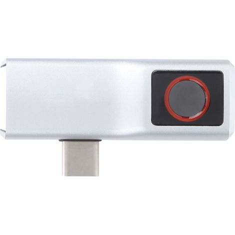 Caméra thermique pour téléphone portable avec port USB Type-C pour chauffage au sol, argent.