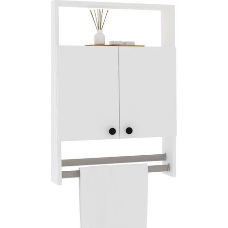 Mobile Pensile Tanagro, 2 Ripiani, Apertura Battente, 2 Ante, 60x87h cm Bianco