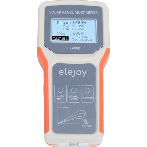Testeur de panneaux solaires MPPT - Multimètre photovoltaïque pour la collecte de données et le dépannage, 5-400 W, 0-20 A (1/5)