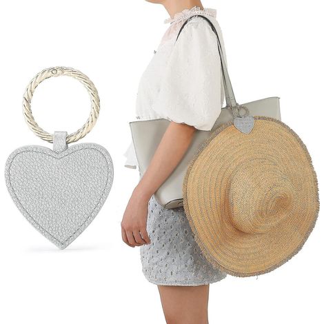 argent-clip Magntique Pour Chapeau De Voyage, Clip En Cuir Pu Pour Sac De Voyage, Sac  Dos, Sac  Main. Clip Multifonctionnel Pour Chapeau (1/5)