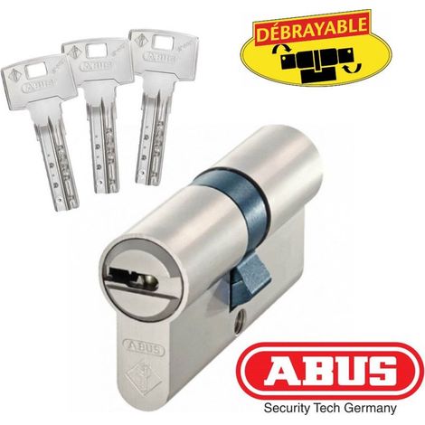 Abus – Cylindre de serrure 30x70mm – Barillet de sécurité anti-perçage et anti-crochetage – Livré avec 3 clés débrayables – Système INTELLITEC (1/7)