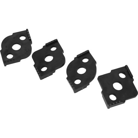 Gabarit d'angle en R (lot de 4) pour le fraisage, en ABS noir, avec rayon de courbure. (1/5)
