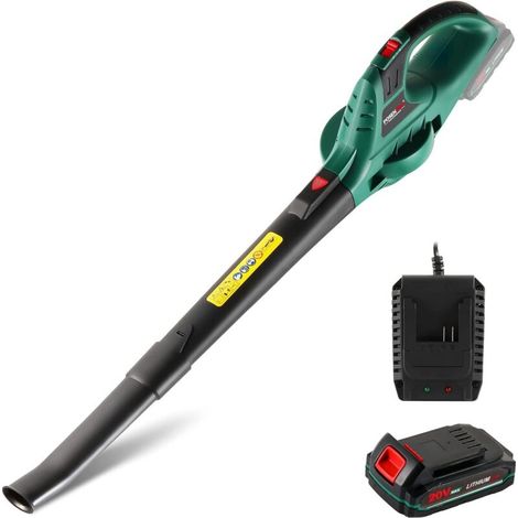 Souffleur de feuilles électrique 20 V – Puissant, léger et polyvalent pour feuilles, neige légère et poussière – Batterie incluse