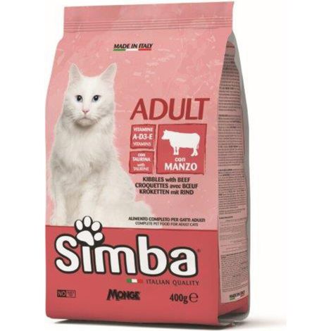 CIBO GATTO MONGE SIMBA 400 G CROCCANTINI MANZO- 1,0 pz