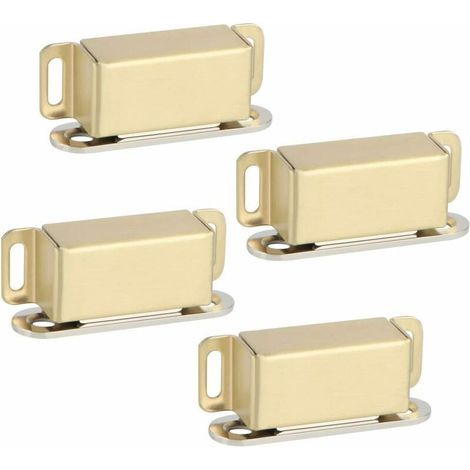 Chiusura magnetica per ante di cassetti o armadi, acciaio inossidabile con finitura dorata, 4 pezzi, ECAT001G-4P-FR (1/5)
