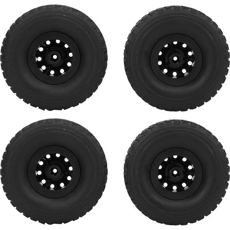 Pneu Antiwear Noir en Caoutchouc pour Camion Militaire WPL C-34 1/16 4x4 (1/5)