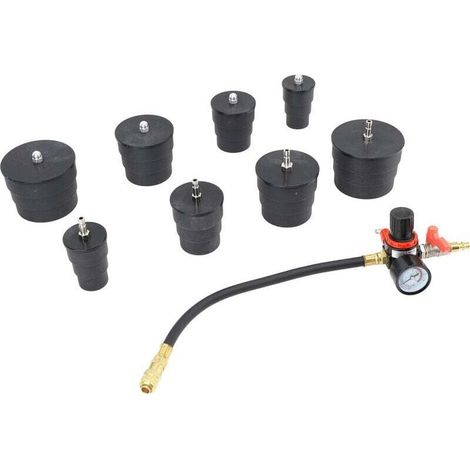 Testeur de fuite de système Turbo, jauge de pression d'air de turbocompresseur, refroidisseurs intermédiaires, radiateurs, Test de fuite de tuyau avec adaptateur de 35mm à 90mm, 9 pièces (1/4)