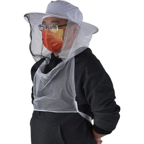 Ecleanfy - Lot de 2 Chapeaux D\'apiculteur avec Maille de Gaze Respirante, Chapeaux D\'apiculteur avec Filet Anti Abeilles pour Apiculteurs, Pêcheurs, Chasseurs, Randonneurs (1/5)