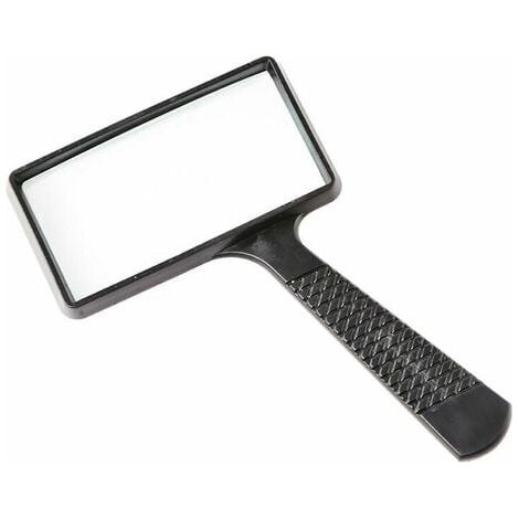 Loupe portable 10X, loupe rectangulaire, lentille en verre résistant aux rayures pour personnes âgées, lecture, loisirs, réparation, observation (1/4)