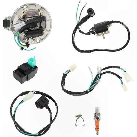 Kabelsatz für Viertaktmotorräder (50-125 cm³) mit Kickstarter, CDI-System und Zündspule (1/5)