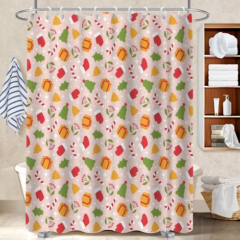 Rideau douche polyester 180x180 avec 12 œillets rideau séchage rapide pour hôtel / airbnb (1/5)