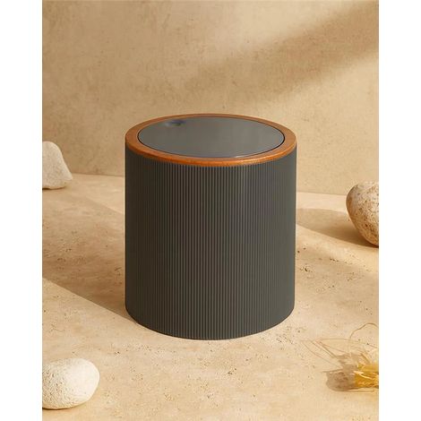 Pattumiera 5L in plastica grigio London (1/2)