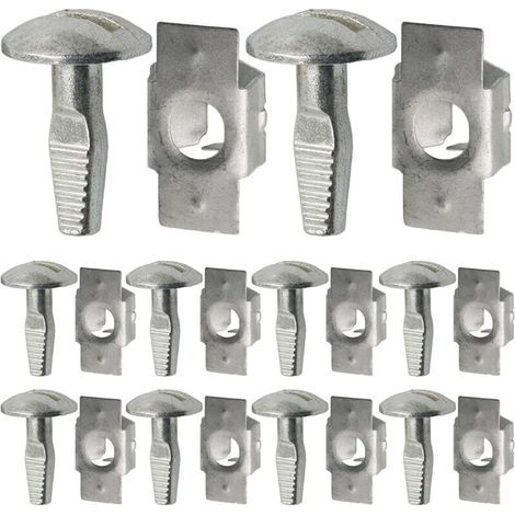 10 pares de cubiertas para el motor, clips de fijación de aleación de aluminio para sujetadores del subchasis del motor del coche 703016 703018, repuesto compatible con 206 207 406 407 806 807 (1/5)