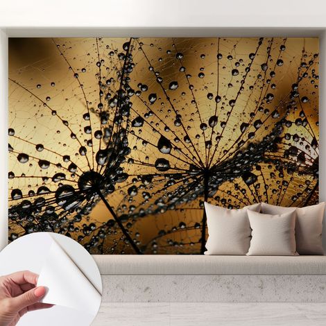 Fotomurale adesivo - Carta da parati adesiva - per la cucina camera da letto per la soggiorno - Gocce delicate 208x146 cm (1/5)