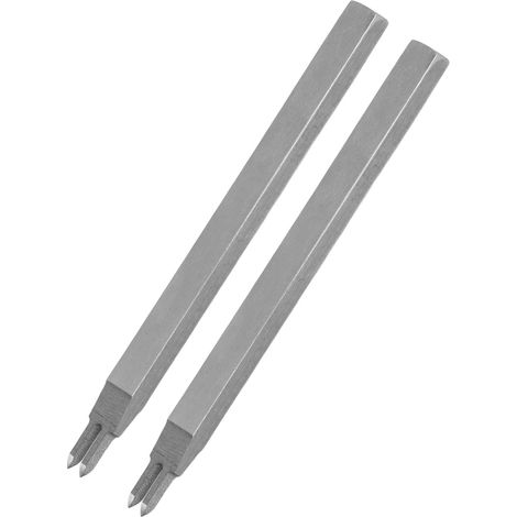 2 Stück 2-Zinken-Lederlocher aus Hochgeschwindigkeitsstahl, DIY-Lederwerkzeug, integrierte Form zum Lochen von 4 mm (1/5)
