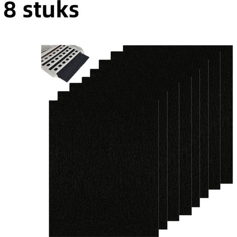 Lot de 8 filtres de rechange en mousse au charbon actif pour bac à litière contrôle des odeurs couleur noire (1/5)