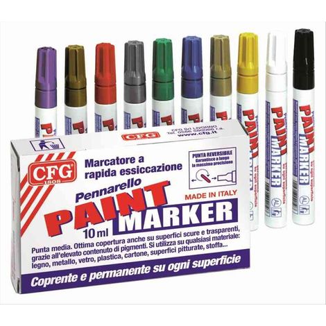 Pennarello marcatore indelebilesmalto paint marker indelebili pennarelli platica e metallo (taglia unica - blu)
