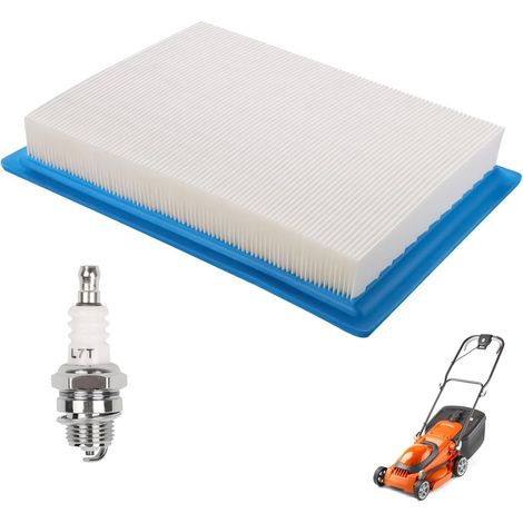 Luftfilter & Rasenmäher-Zündkerze L7T, kompatibel mit Motoren 491588, 491588S, 399959, Serie 625, 650, 675, Kit und Honda GCV135, GCV160, GCV190, GC160, GX100, HRX217, HRR216, Ersatz-Rasenmäher