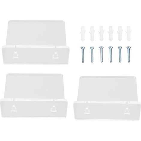 3 Étagères Flottantes en Acrylique Transparent pour Mur - Présentation de Jouets, Plantes en Pot et Figurines (1/5)