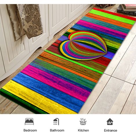 Tapis de sol antidérapant pour la maison, l'entrée, la cuisine, le salon et la chambre, 60 x 180 cm (1/5)