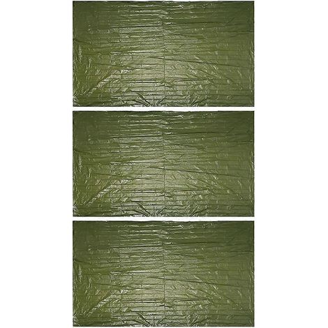 Lot de 3 couvertures de camping, de premiers secours et de survie.-210x130cm (1/4)