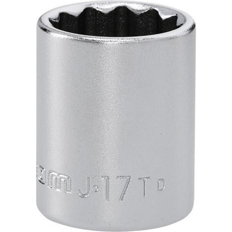 Facom J.17T 3/8in Drive 12-Point Standard Socket 17mm - Chrome... (1/2)