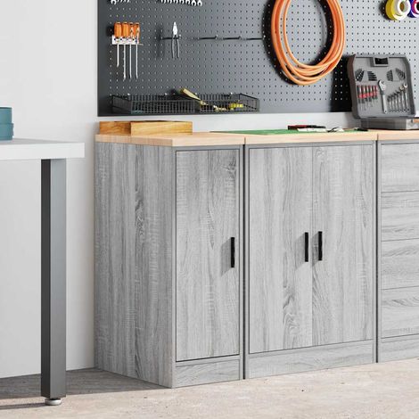 Armoire de rangement de garage sonoma gris 30x51x85 cm bois pin vidaXL