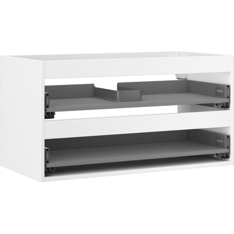 Mexen Box-A carcasa de mueble bajo lavabo de 90 cm, 2 cajones, blanco mate - 91AX0-0900-470-2-01 (1/5)