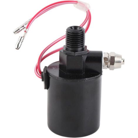 BUNTHAUS Électrovanne pneumatique universelle 1/4\" NPT 12 V/24 V, 200 psi, compatible avec les tuyaux OD, les klaxons de véhicules et de motos