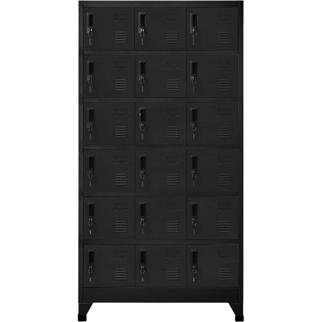 Maison Exclusive - Armadietto con Serratura Nero 90x40x180 cm in Acciaio