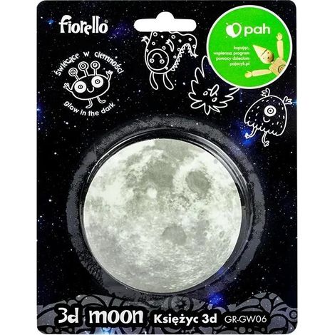 Adesivo lunare 3D fluorescente da 8,5 cm