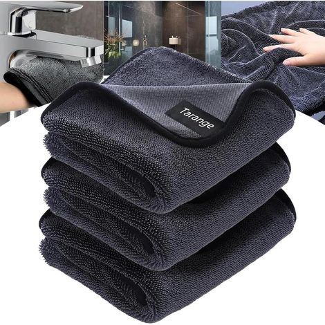 Chiffon Miro France Pack de 3, Total Clean Chiffon Micro Fibre XXL, Miro France pour Cabine De Douche, Voiture, Maison(40 60cm) (1/5)