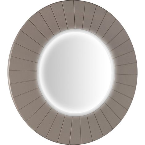 Miroir rond LUMIRO STRIP avec éclairage LED dans le cadre dia. 90cm, agila (1/4)