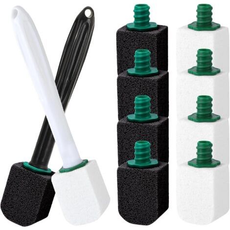 1 Brosse Pierre Ponce,10 Recharges,Poignée Ergonomique,Cleaner Naturel,Sans Toxique,Pour WC,Cuisine,Évier (1/5)