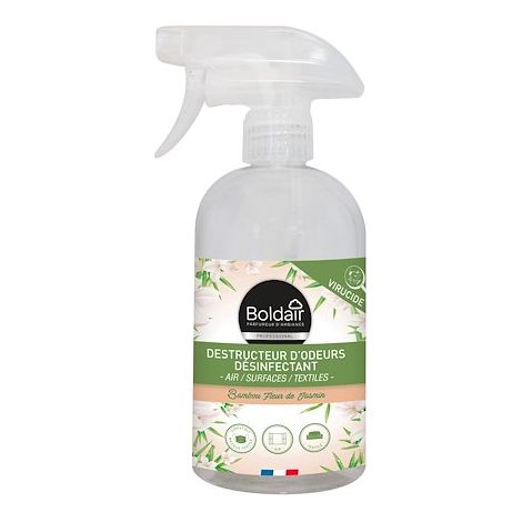 BOLDAIR - Boldair destructeur odeurs desinfectant bambou jasmin 500ml (1/4)