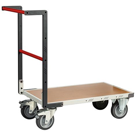 Chariot de manutention à monter - Plateau bois médium 850x495mm - Charge max 400kg - Roues thermoplastiques - 804721240 (1/3)