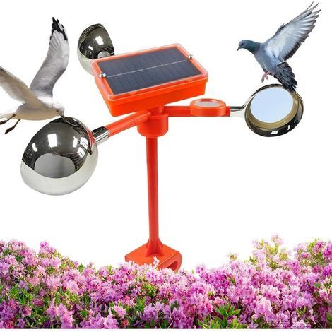 Solar Bird Repeller - Rotating Device, Pigeon Controller for Warehouse Lawn, Solar Powered Trap with 360 Degree Coverage, Outdoor Supplies, Garden Repeller for Yard and Patio (1/4)