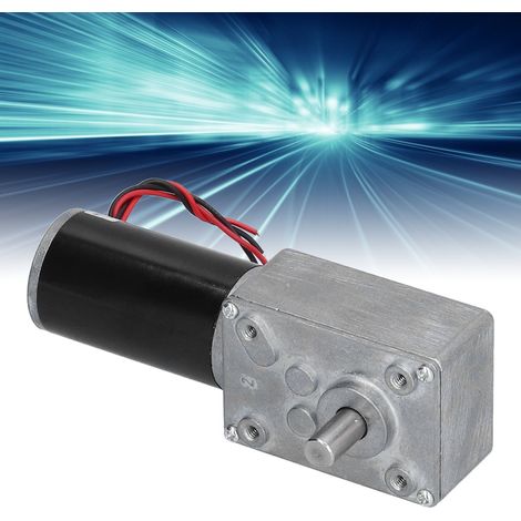 Moteur à Engrenage Hélicoïdal Autobloquant 12V 80rpm en Aluminium Coulé sous Pression (1/5)