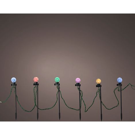 Guirlande microLED vacillante 20 suspensions Lumière blanc chaud et multicolore LUMINEO (1/2)