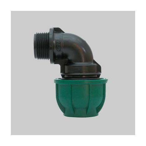 GOMITO A 90° A STRINGERE CON DERIVAZIONE FIL. MASCHIO Ø mm