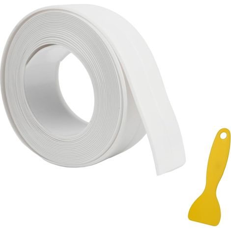 Waterproof Bathroom Seal Tape, 2.2 cm x 3.2 m, Adhesive Bathroom Seal Strip with a Shovel, Self-Adhesive Bath Seals, Waterproof Tape for Bathrooms and Kitchens for Shower (1/5)